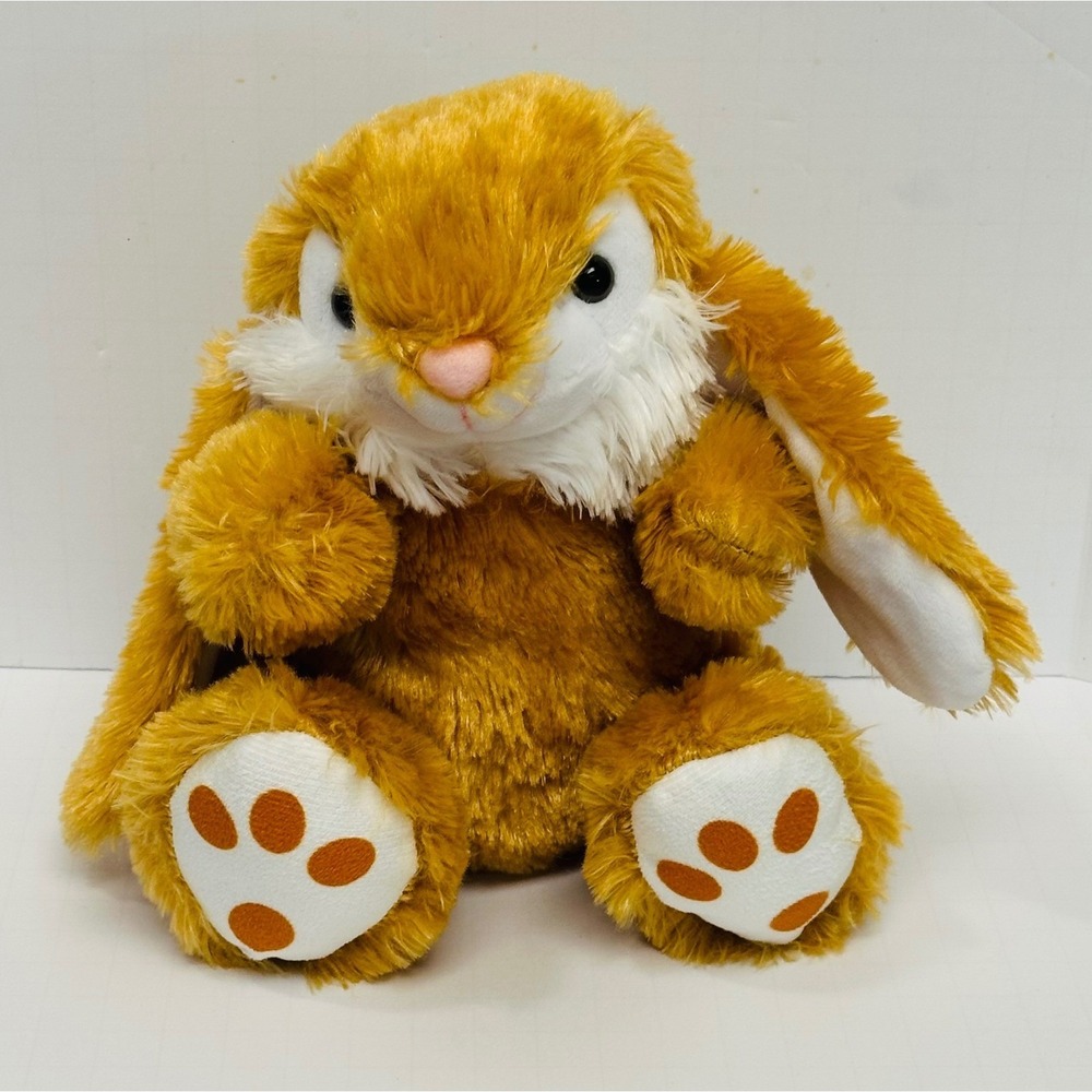 Wondertreats Golden Brown Shaggy Floppy Ear 8" Bunny Rabbit Stuffed Plush